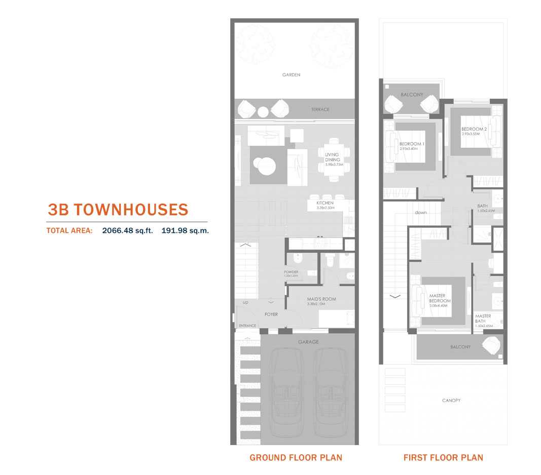 3B Townhouses,Size 2066.48 Sq.ft